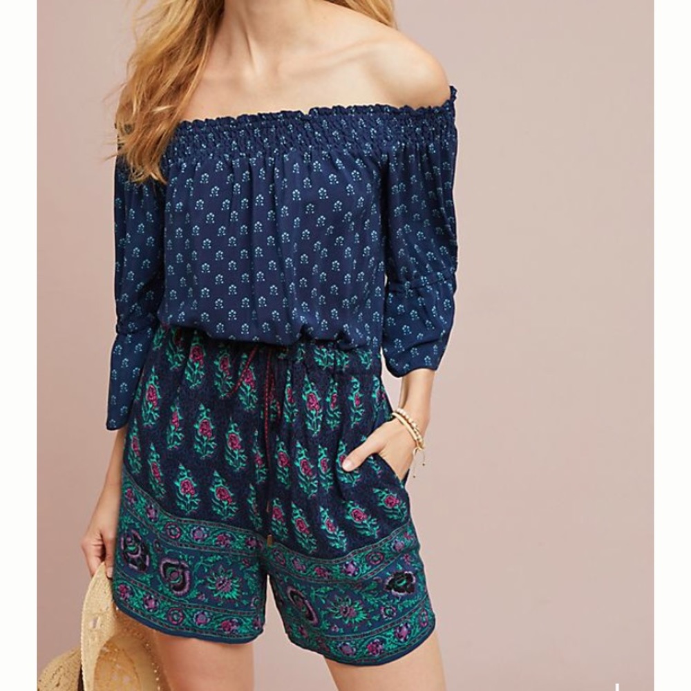 Anthropologie Kaleo Off-The-Shoulder Romper